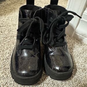 Sparkly Black Kids Boots